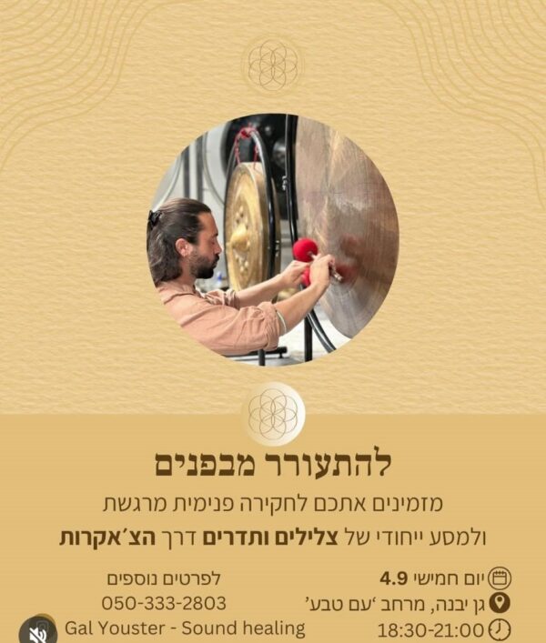 מסע סאונדהילינג דרך 7 הצ'אקרות  - מקלעת השמש והלב - מנחה גל יוסטר